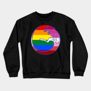 Gay / Lesbian Pride Dilophosaurus Crewneck Sweatshirt